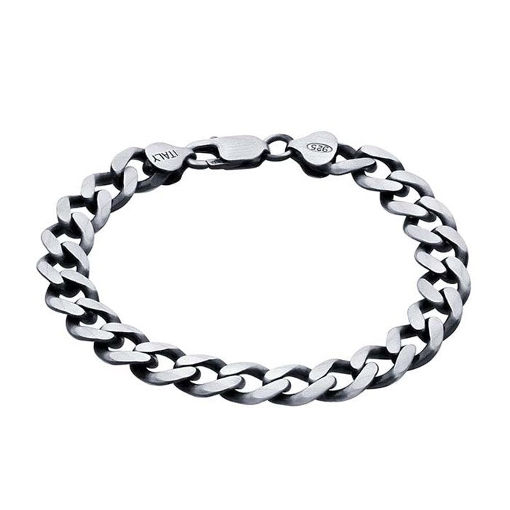 Diamond-Cut Curb Chain Bracelet