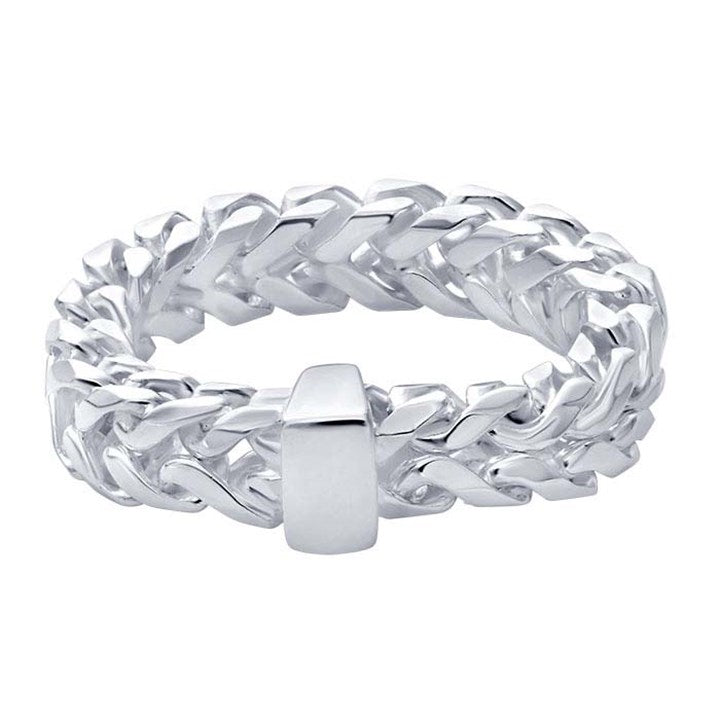 Diamond-Cut Curb Chain Ring