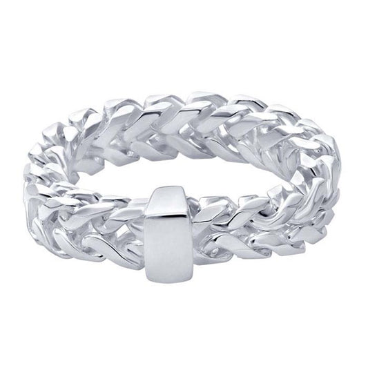 Diamond-Cut Curb Chain Ring