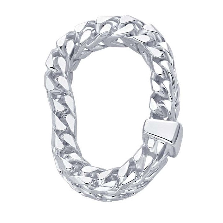 Men's Diamond-Cut Curb Chain Bracelet